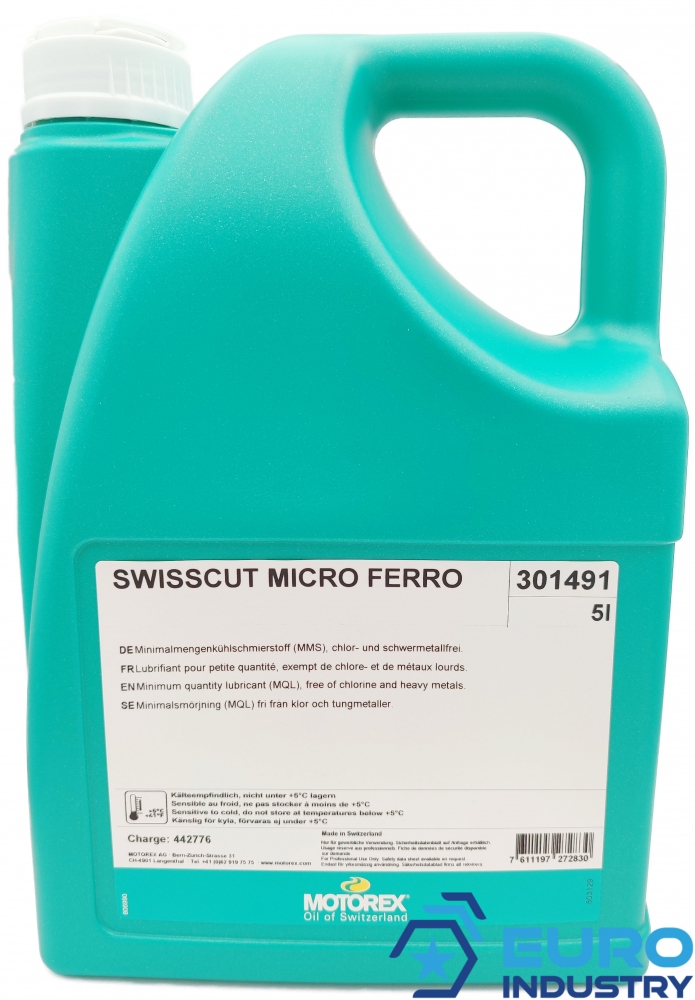 pics/Motorex/eis-copyright/SWISSCUT MICRO FERRO/motorex-swisscut-micro-ferro-schneidoel-fuer-hochdruckspruehanlagen-5l-kanister-301491-eis.jpg